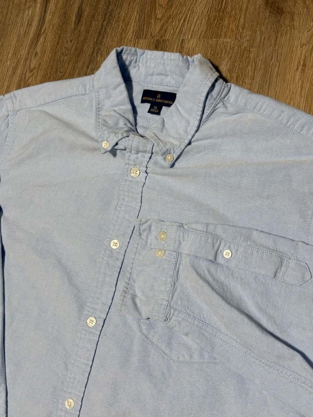 Brooks Brothers Oxford Button Down Shirt Size XL Light Blue